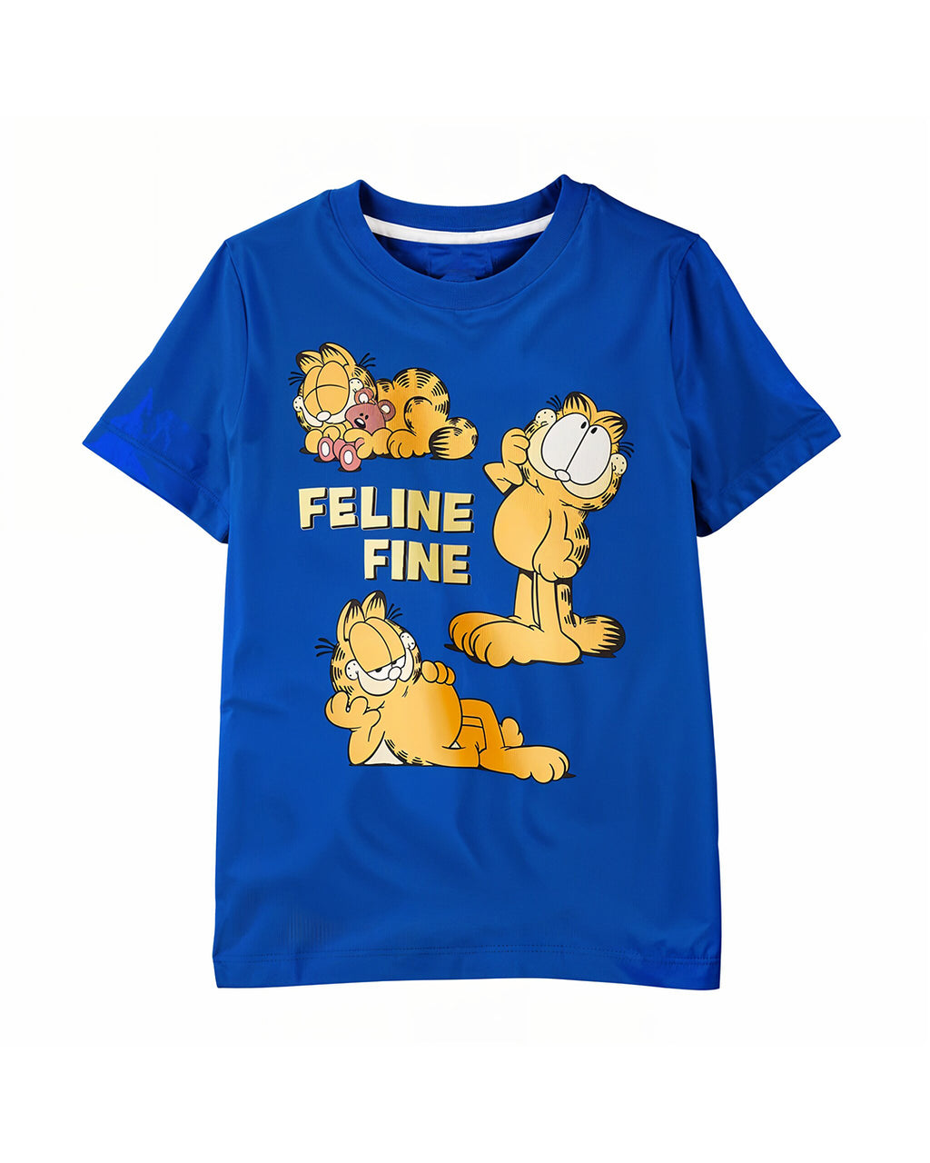 Garfield "Feline Fine" Graphic T-Shirt - 100% Cotton