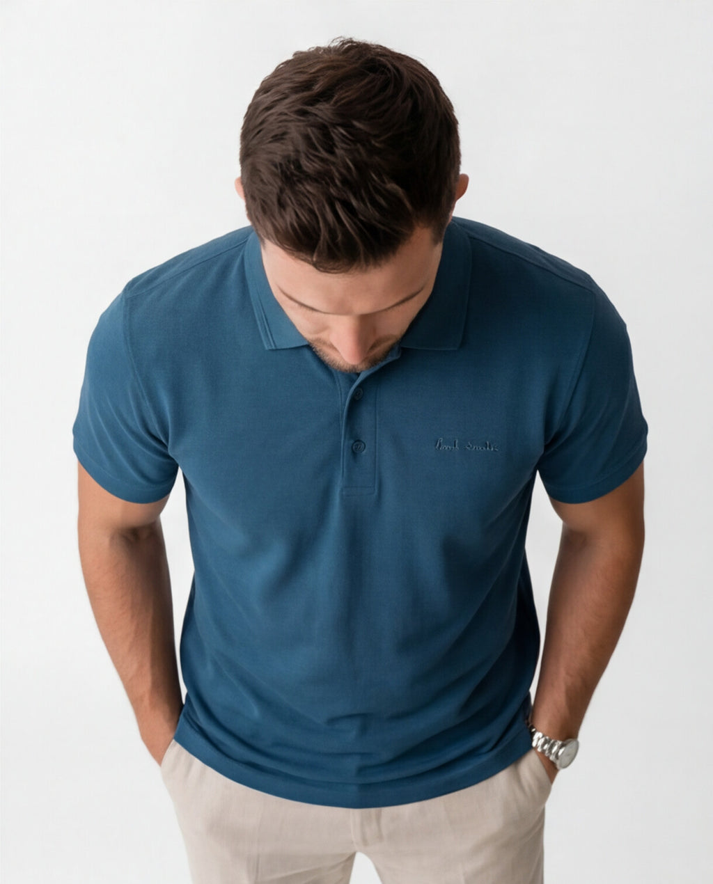 Teal Polo Shirt | Deep Ocean