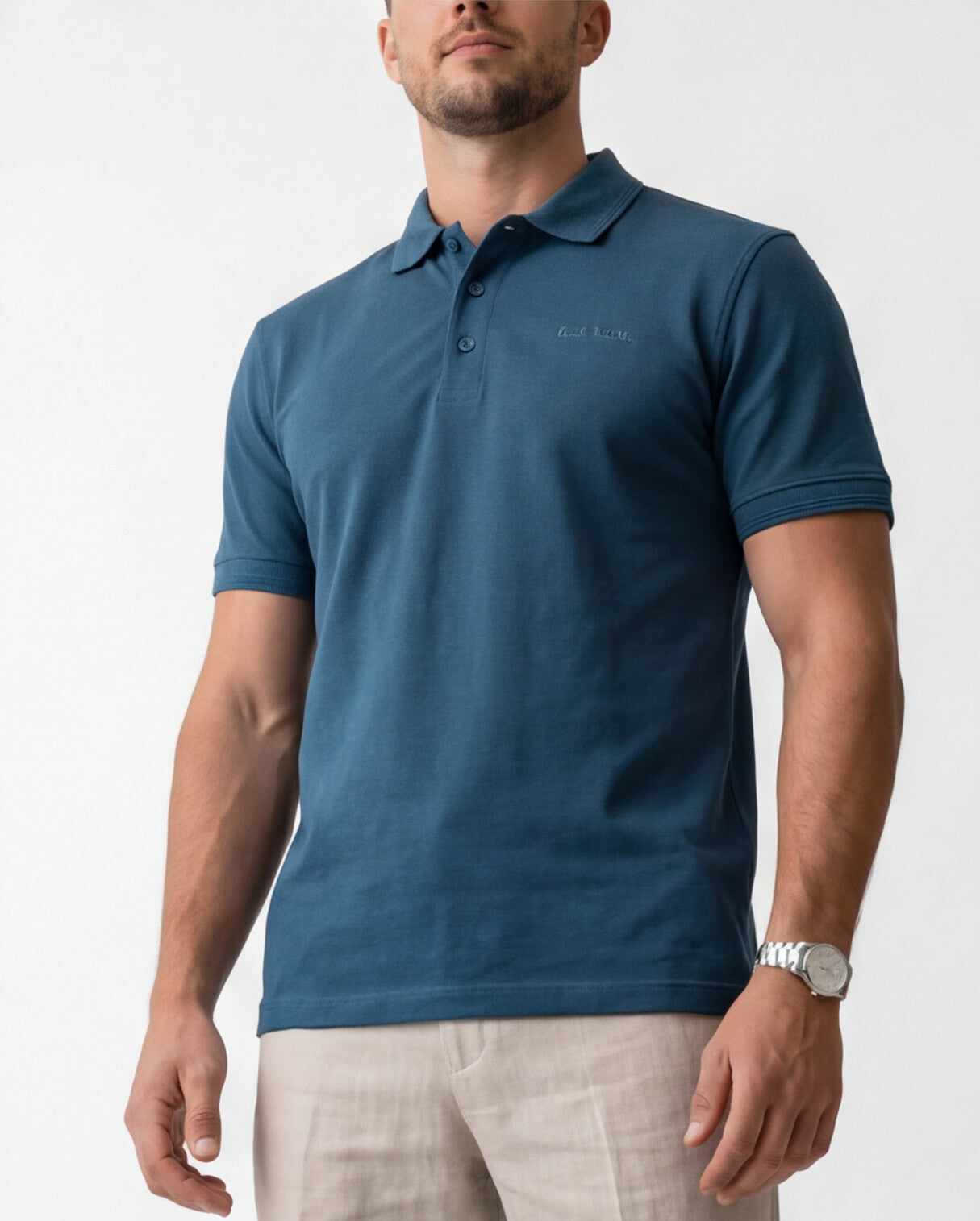 Teal Polo Shirt | Deep Ocean