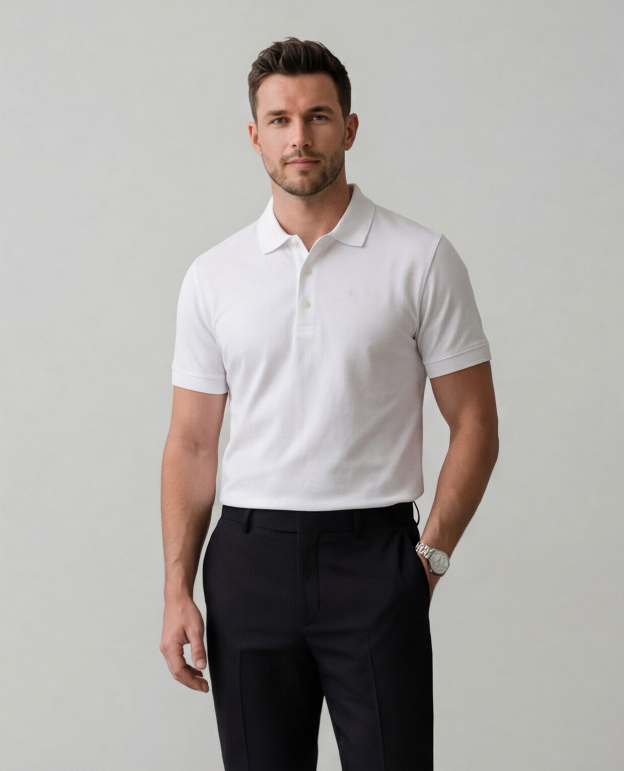 White Polo Shirt | Bone White